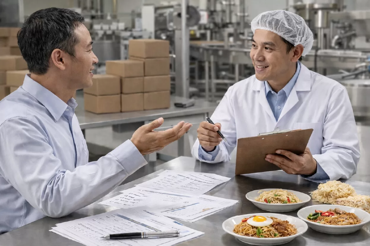 Launching an instant noodle brand is complex, so having experienced support is important to manage costs, reduce risks, and improve chances of long-term success.