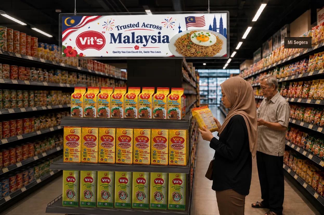 Halal Since 1980, Loved by All: How Vit's Became a Noodle for Every Malaysian Vit’s has built a nationwide distribution network that makes its noodles accessible and affordable to Malaysians across cities, towns, and communities throughout the country.