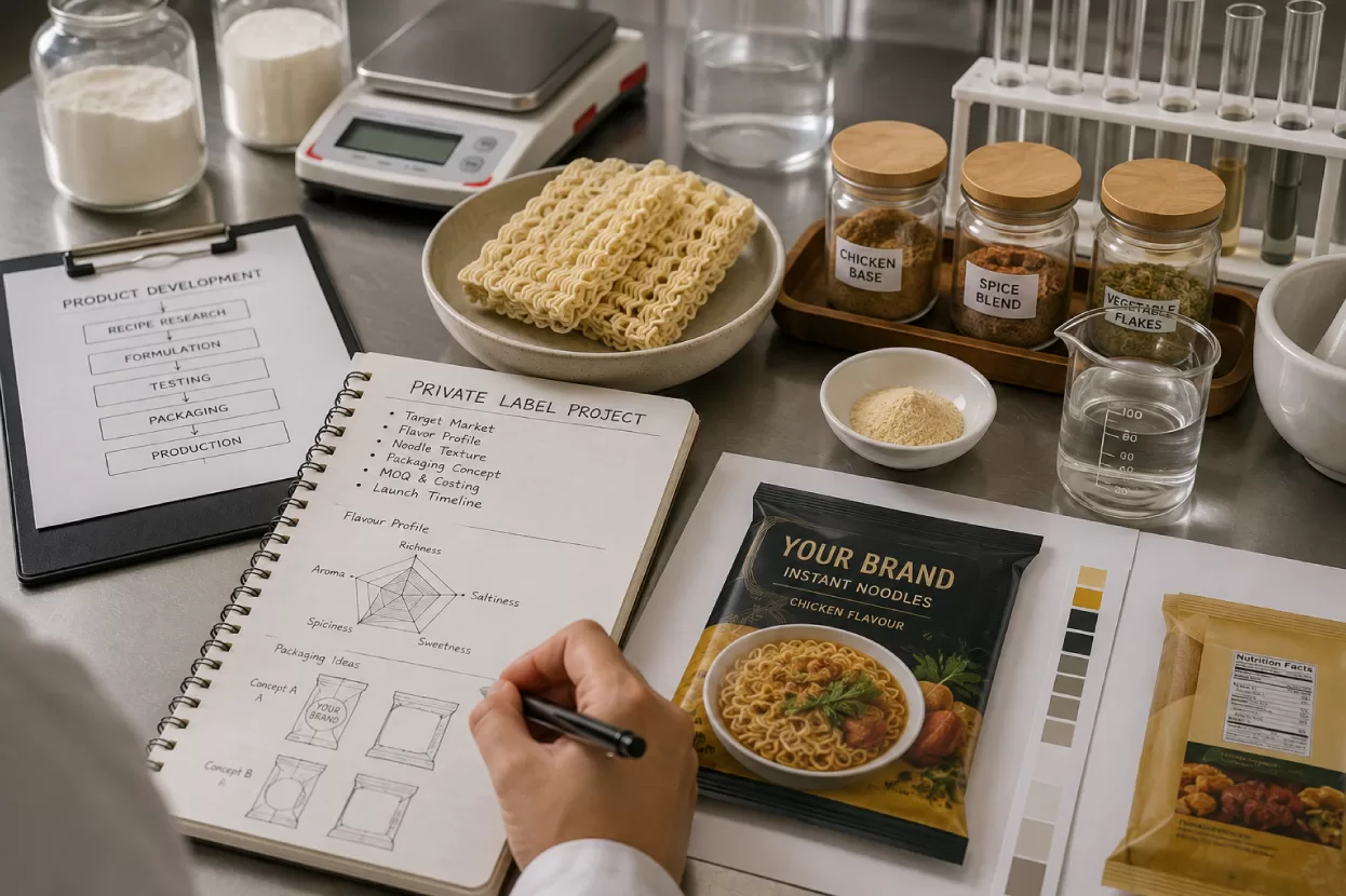 Vit's Instant Noodle Manufacturing: Bulk, OEM and Private Label Malaysia Vit’s private label and OEM solutions help F&B brands turn signature recipes into retail ready instant noodles with custom flavours, packaging, and production.