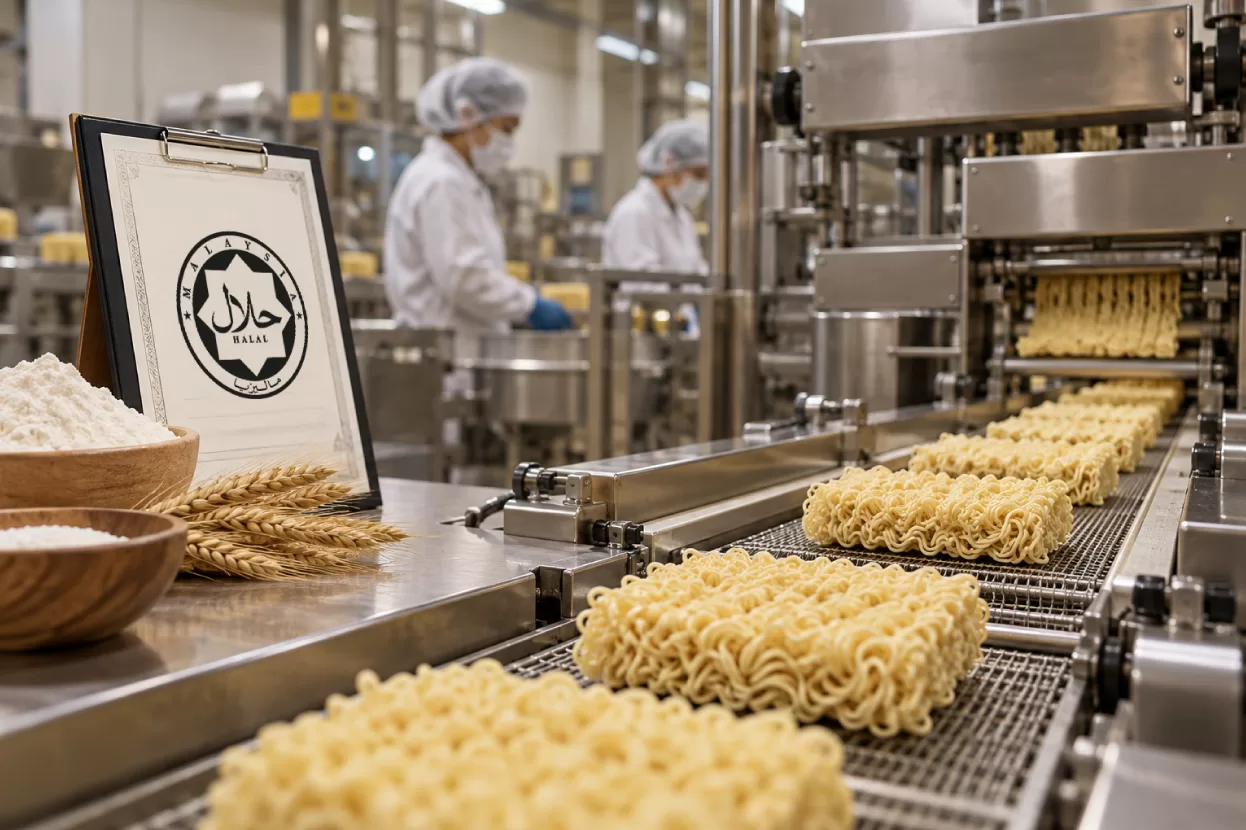 Halal certification covers the entire noodle supply chain and can directly affect your export market access and compliance.